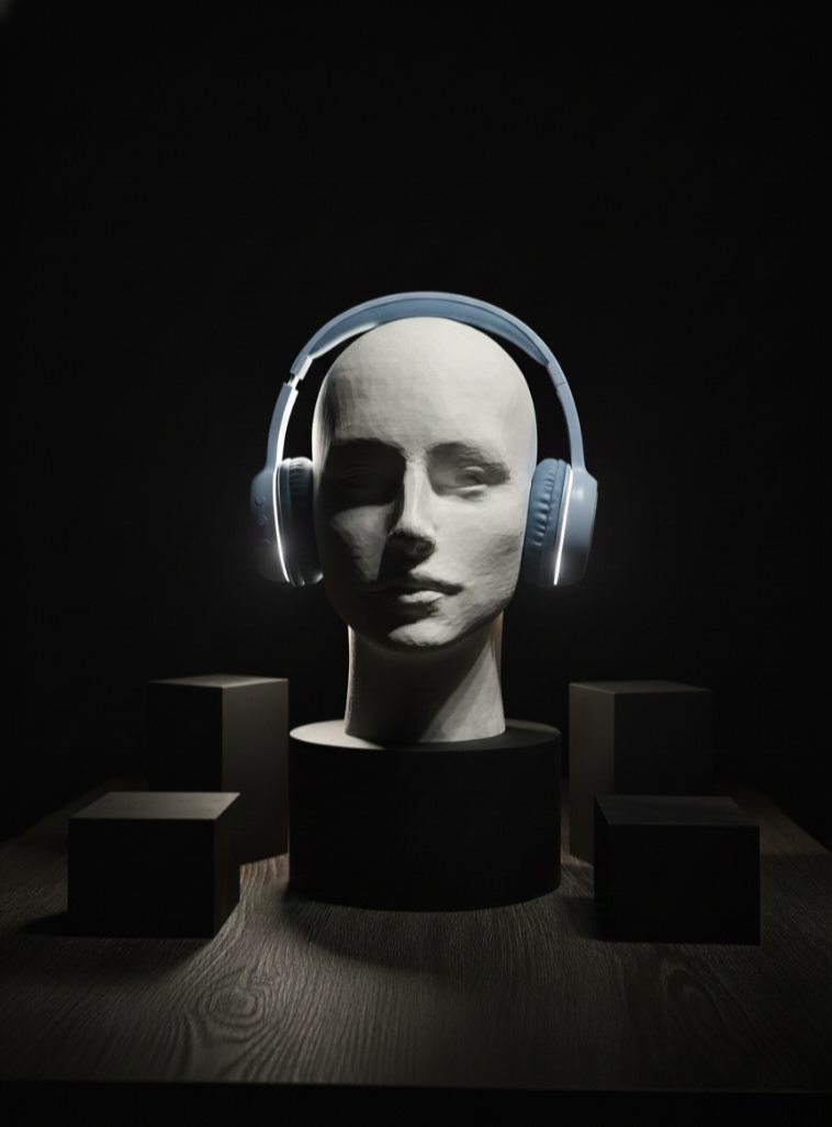 Minimalist Sculpted Mannequin Headphone Stand