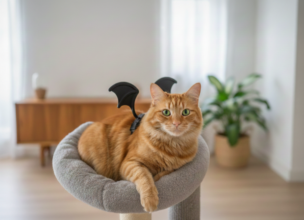 Interactive Cat Bat Wings