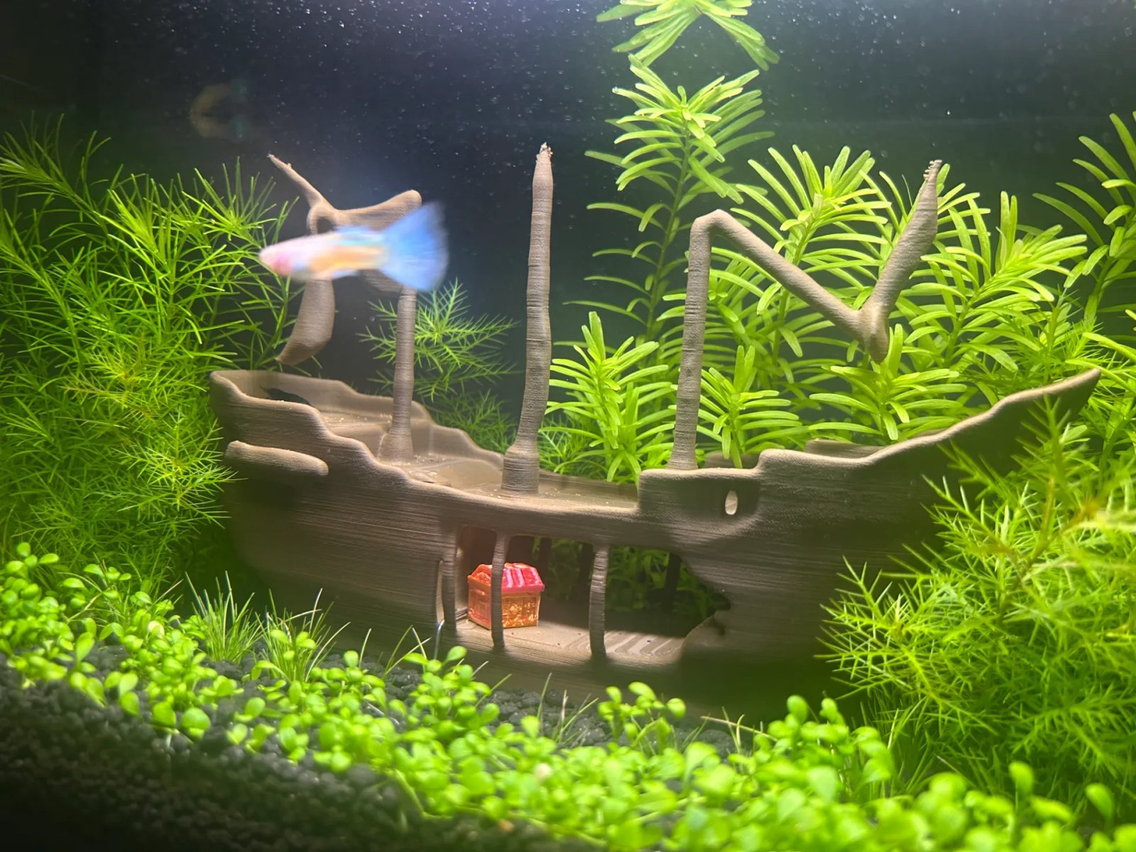 Aquatic Fish Tank Sunken Ship