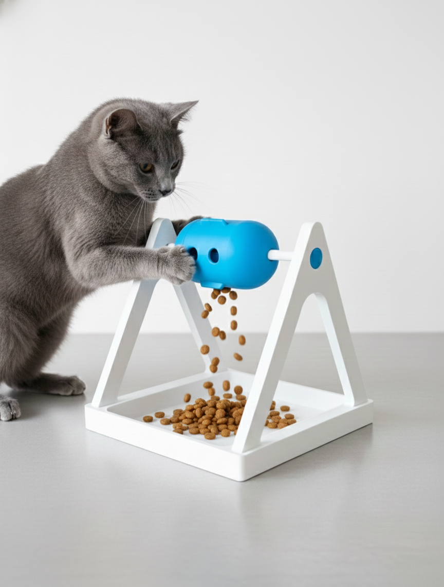 Interactive Interactive Pet Snack Dispenser_ for cat