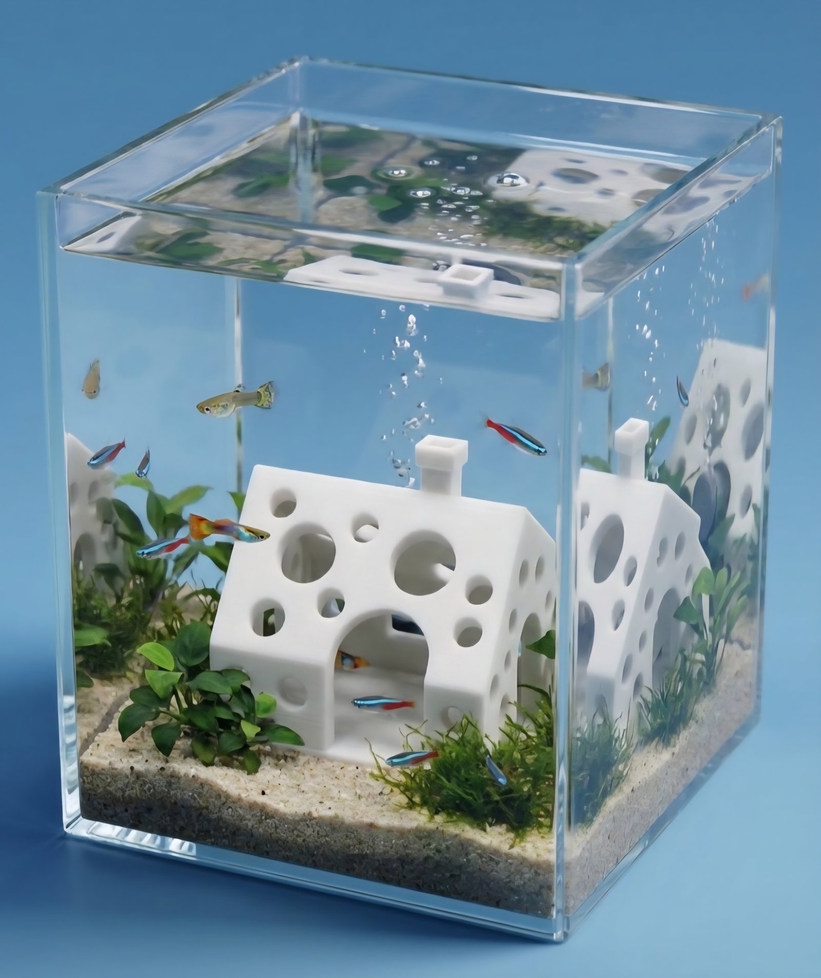 Aquatic Small fish hideaway castle model