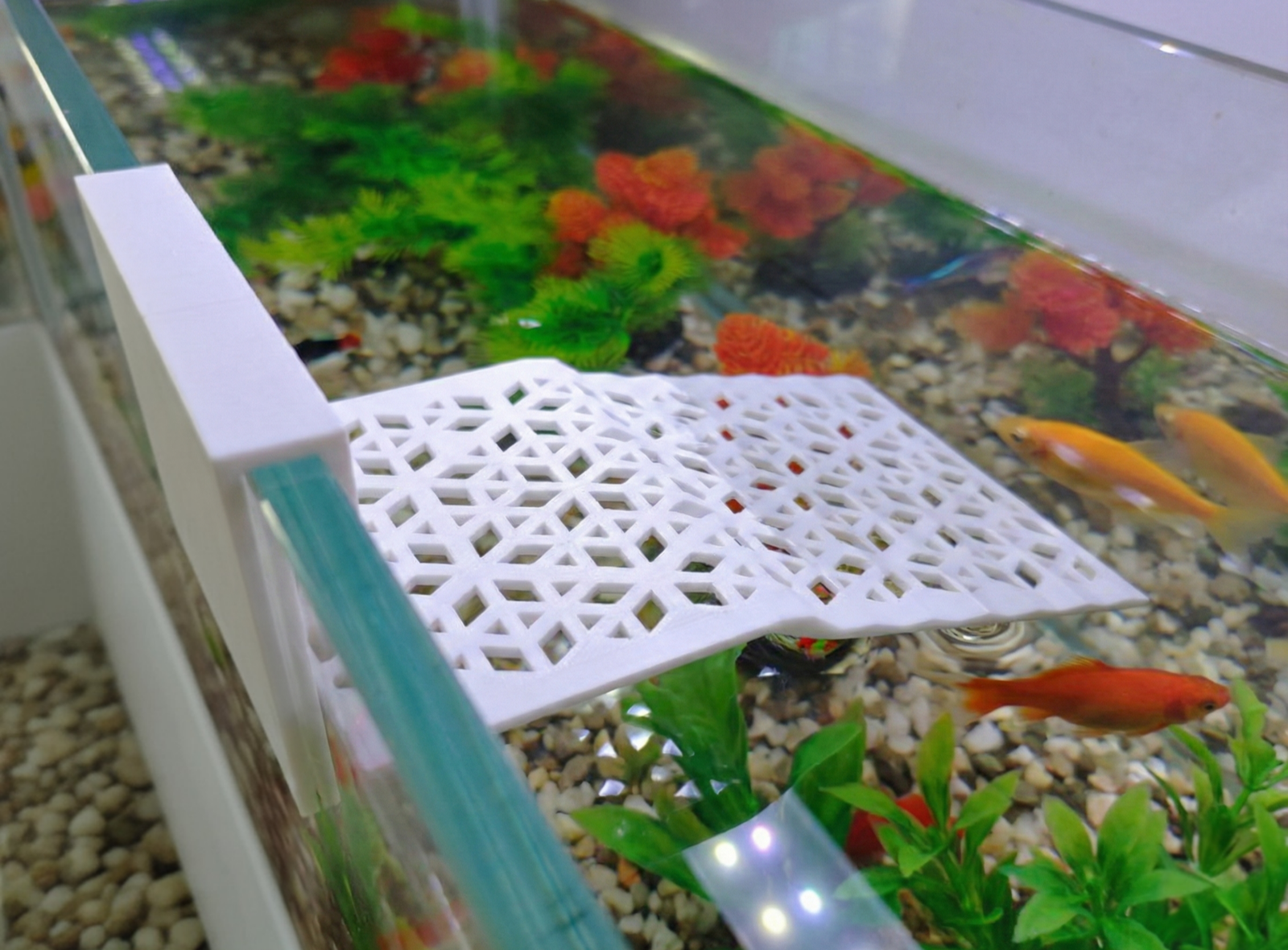 Naturalistic Wall-mounted turtle basking platform