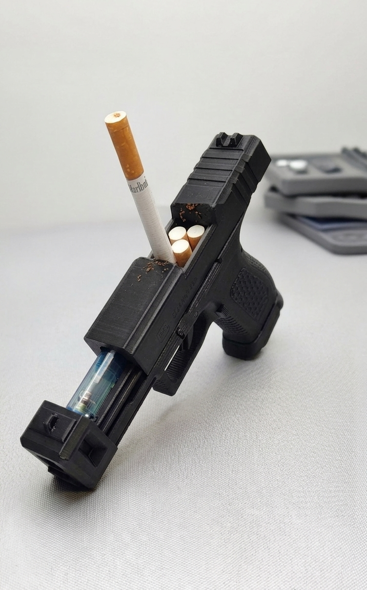 Quick-Draw Cigarette Dispenser & Torch Lighter