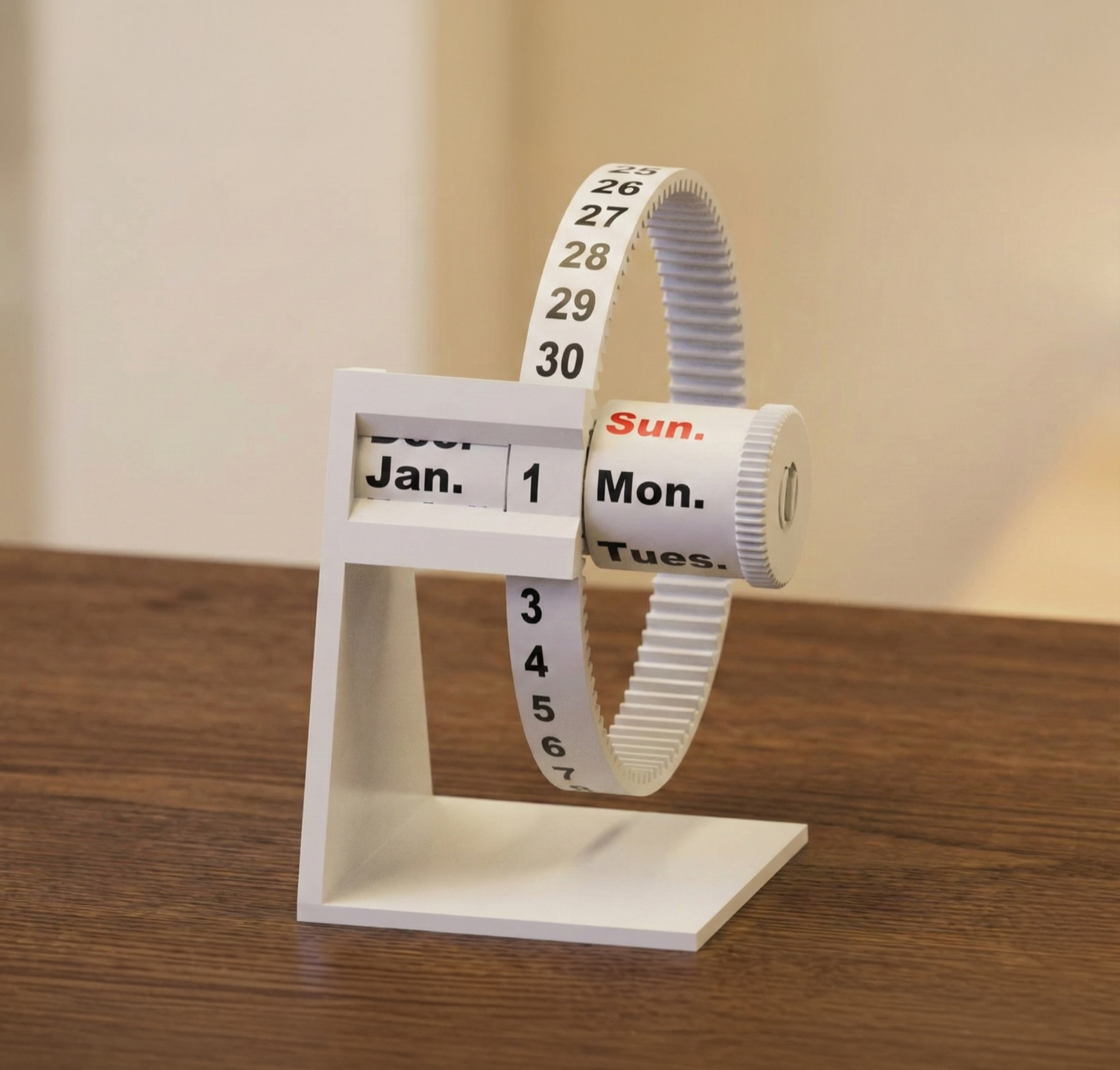 Minimalist Rotating Loop Perpetual Calendar