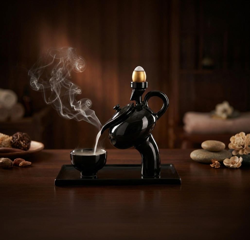 Levitating Teapot Backflow Incense Fountain