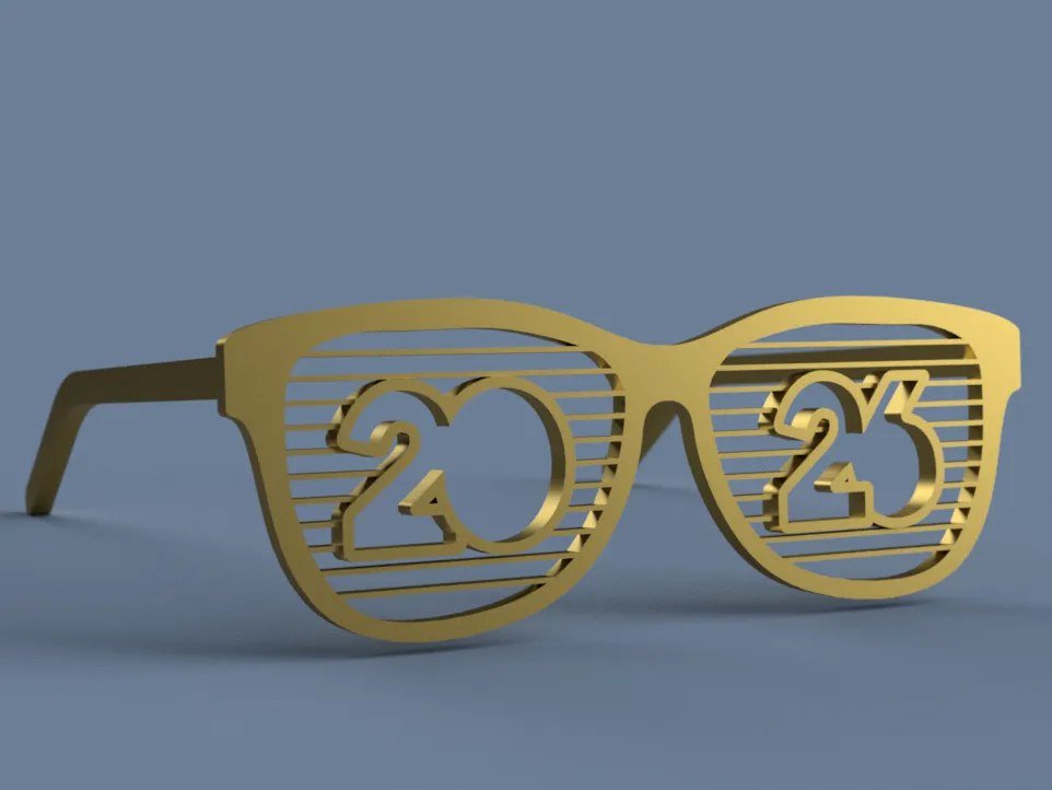 New Year's Eve Shutter Shades Glasses
